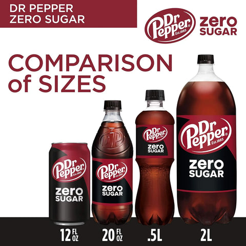 Dr Pepper, Zero Sugar, 12 Ounce, 12 Count