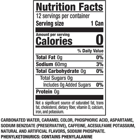 Dr Pepper, Zero Sugar, 12 Ounce, 12 Count