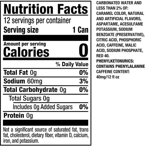 Dr Pepper Cherry Zero Sugar Soda, 12 fl. oz. Cans, 12 Pack (Pack of 2)