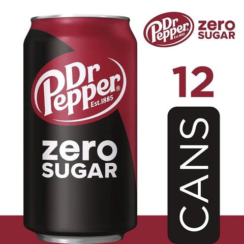 Dr Pepper, Zero Sugar, 12 Ounce, 12 Count